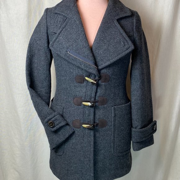 Banana Republic Wool Overcoat in Charcoal Gray - Perfect Condition - Size Small - Picture 3 of 13